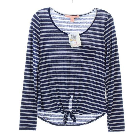 Rebellious One Juniors' Striped Tie Front Top - Picture 2 of 12